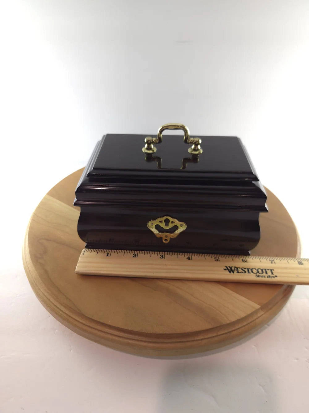 Vintage Mahogany Unisex Watch & Jewelry Box Chest